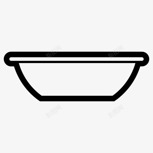 碗盆船图标svg_新图网 https://ixintu.com 厨房 器具 炊具 盆 砂锅 碗 船 菜 锅