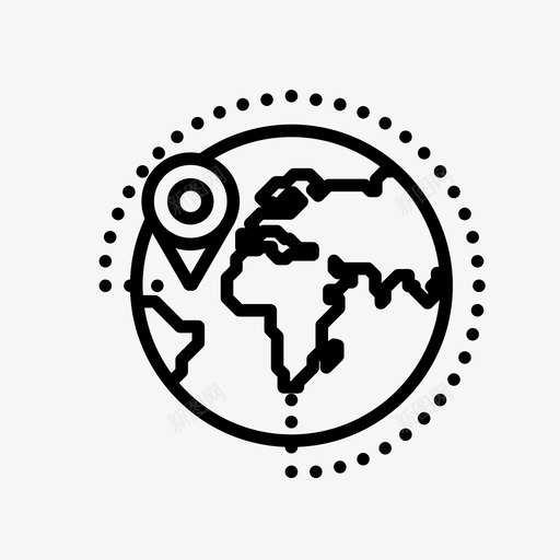 非洲旅游路线旅程地图图标svg_新图网 https://ixintu.com 地图 地图标记 探险者 旅程 旅行 点 路径 通道 针 非洲旅游路线