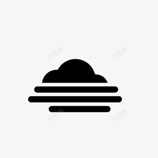 雾天气要素天气状况图标svg_新图网 https://ixintu.com 全天气预报固体 多云 大气条件 天气状况 天气要素 雾 预报