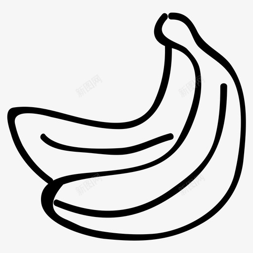香蕉图标svg_新图网 https://ixintu.com 香蕉