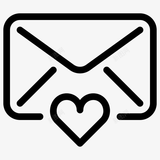 信封卡片电子邮件图标svg_新图网 https://ixintu.com 信 信封 卡片 心 情书 感伤 爱 电子邮件 电子邮件行图标