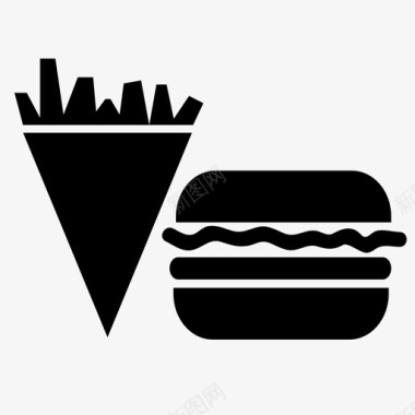 小吃汉堡快餐图标图标