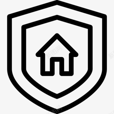 家庭安全安全保护图标图标
