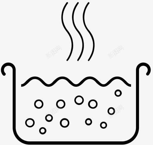 煮饭煮沸水图标svg_新图网 https://ixintu.com 水 煮沸 煮饭