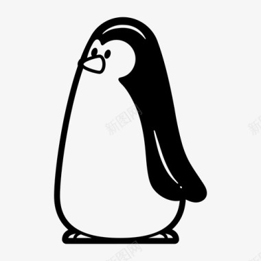 企鹅动物卡通图标图标
