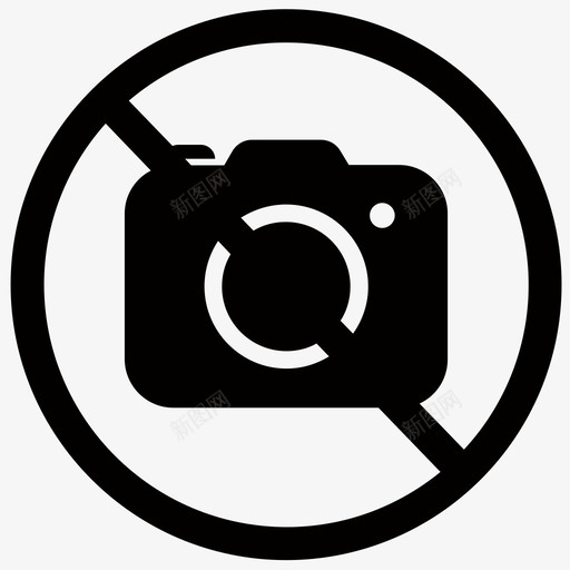 禁止拍照照片图标svg_新图网 https://ixintu.com 严禁手机 图片 基本手机和网络图标 照片 禁止拍照