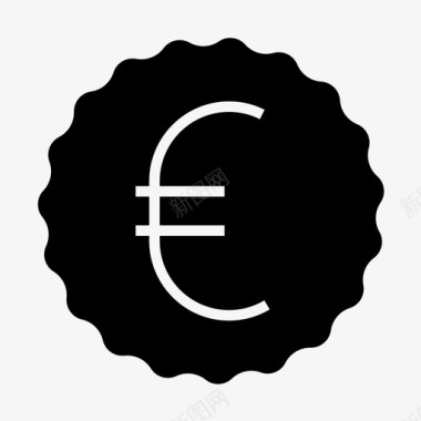 欧元符号卖完出售图标图标