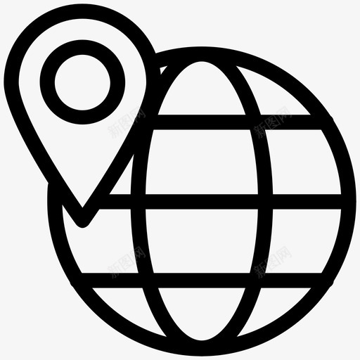 地球仪地图标记地图定位svg_新图网 https://ixintu.com 地图定位 地图标记 地球仪 定位 定位地图 定位标记 导航 精确定位