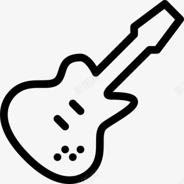 电吉他摇滚乐器图标图标