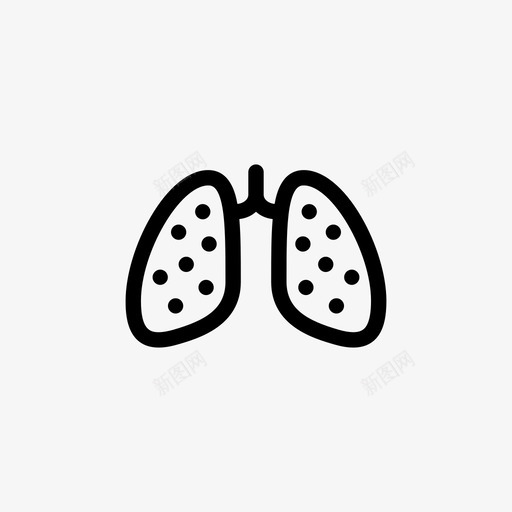 肺炎疾病肺图标svg_新图网 https://ixintu.com 保健 器官 心血管 烟雾 疾病 肺 肺炎 肺系统 药物 透视