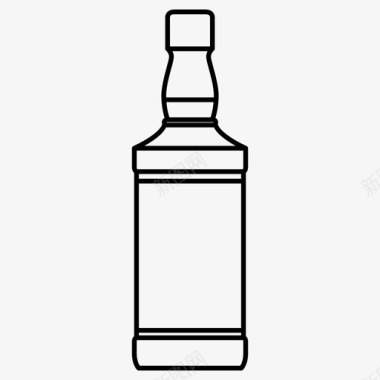 威士忌瓶小麦田纳西图标图标