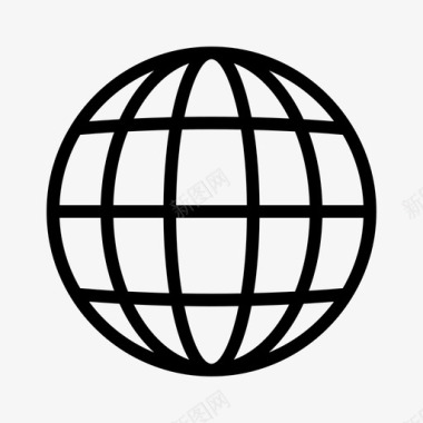 地球仪球体圆形图标图标