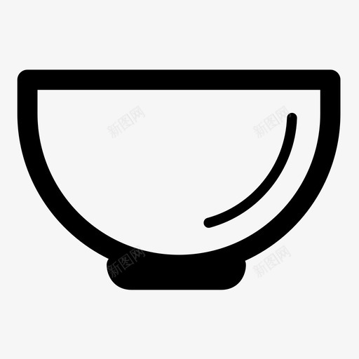 碗早餐玻璃图标svg_新图网 https://ixintu.com 午餐 厨房用具 搅拌 早餐 汤 玻璃 碗 陶器