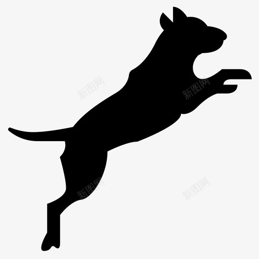 狗动物品种图标svg_新图网 https://ixintu.com 动物 同伴 品种 狗 跳跃