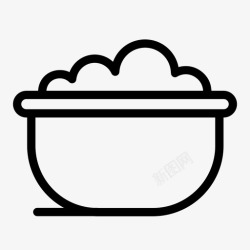 准备吃食物的猫咪食物碗谷类食品图标高清图片