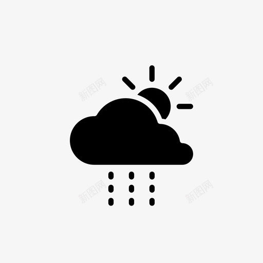 雨云天气要素天气状况图标svg_新图网 https://ixintu.com 全天候预报 多云 多雨 天气状况 天气要素 天气预报 太阳 雨云