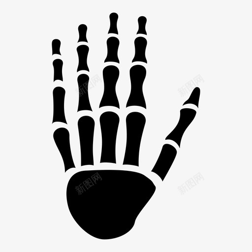 手骨头手指图标svg_新图网 https://ixintu.com x射线 人手 手 手指 手骨 矫形器 骨头 骨骼 骨骼系统