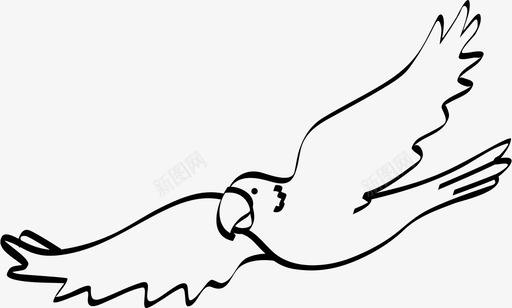 鸟动物飞行图标svg_新图网 https://ixintu.com 动物 翅膀 飞翔 飞行 鸟 鹦鹉