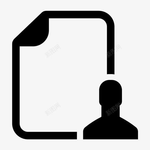 用户协议表格简历图标svg_新图网 https://ixintu.com 个人 人 文件 用户协议 简历 脸 表格 论文