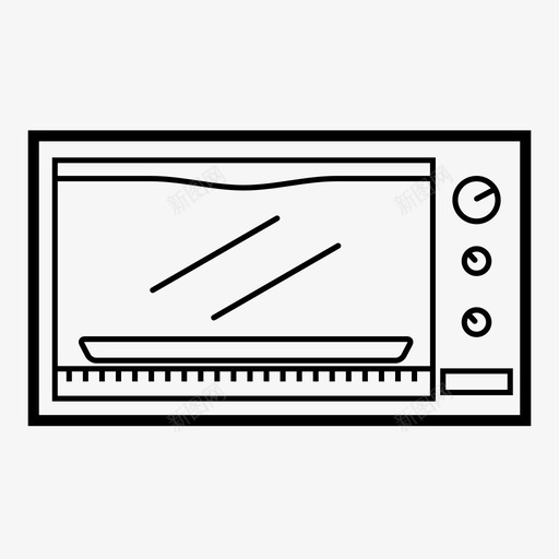 电烤箱微波炉热的图标svg_新图网 https://ixintu.com 厨师 家用 微波炉 烤面包机 热的 电器 电烤箱 食品