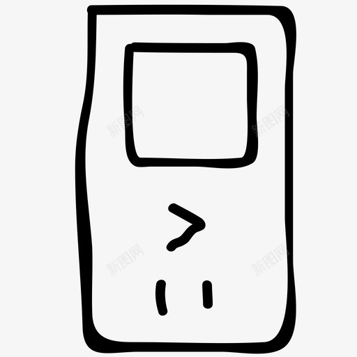 遥控器电子手绘涂鸦图标svg_新图网 https://ixintu.com 电子手绘涂鸦图标 遥控器