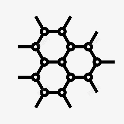 石墨烯科学物理图标svg_新图网 https://ixintu.com 六角形 六边形 化学 晶格 物理 石墨 石墨烯 碳 科学 蜂窝状