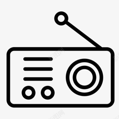 收音机波长声音图标图标