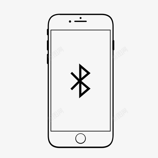 蓝牙智能手机应用程序图标svg_新图网 https://ixintu.com 智能手机应用程序 蓝牙
