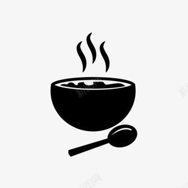 热的食物碗烹饪图标图标