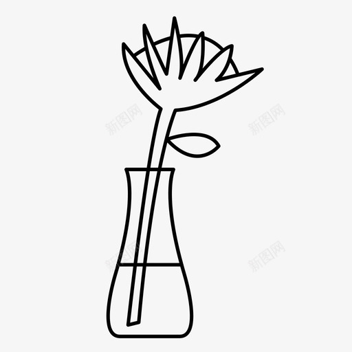 花花束千变万化的花图标svg_新图网 https://ixintu.com 千变万化的花 我画的东西 花 花束 花瓶 花瓶里的花 茎