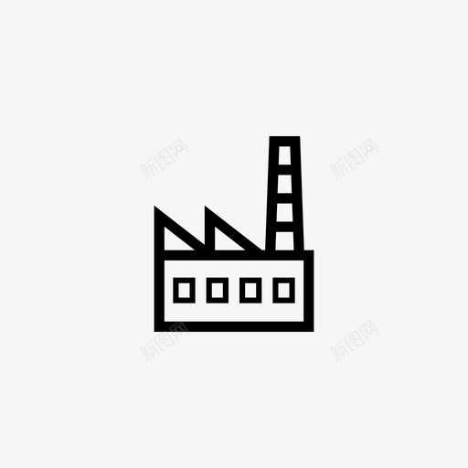 公司生产管道图标svg_新图网 https://ixintu.com 企业 公司 商业 小而简单 工厂 建筑 烟熏 生产 管道 织物