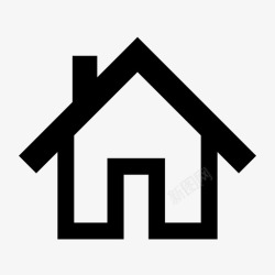 提供私人房间房子村庄庇护所图标高清图片