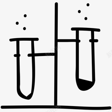 实验科学手绘涂鸦图标图标