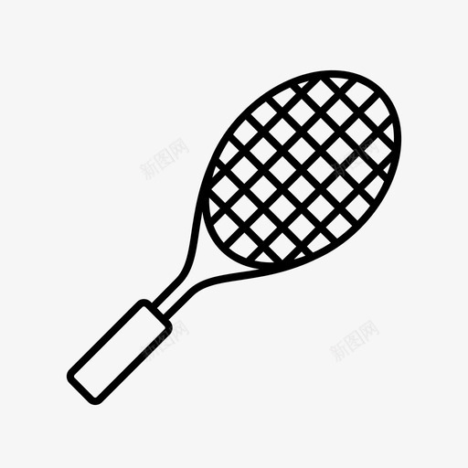 网球拍体育活动球拍图标svg_新图网 https://ixintu.com 体育活动 健康 健身 球拍 生活方式 网球拍 运动
