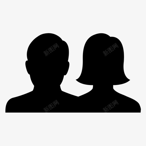 夫妇用户团队图标svg_新图网 https://ixintu.com 人 伙伴 团队 夫妇 女 用户 男 组 配对