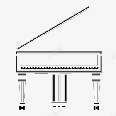 钢琴管弦乐队图标图标