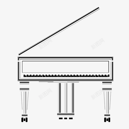 钢琴管弦乐队图标svg_新图网 https://ixintu.com 管弦乐队 钢琴