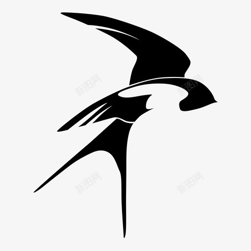 燕子小鸟飞翔图标svg_新图网 https://ixintu.com 小鸟 敏捷 燕子 自然 飞翔