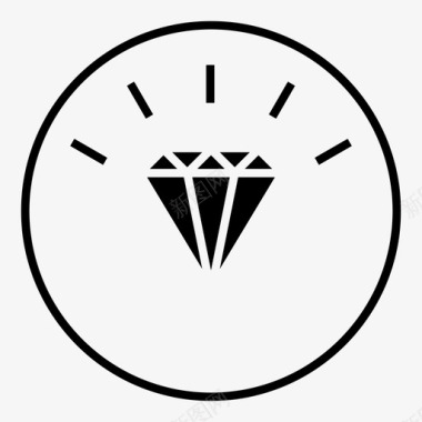 钻石宝石发光图标图标