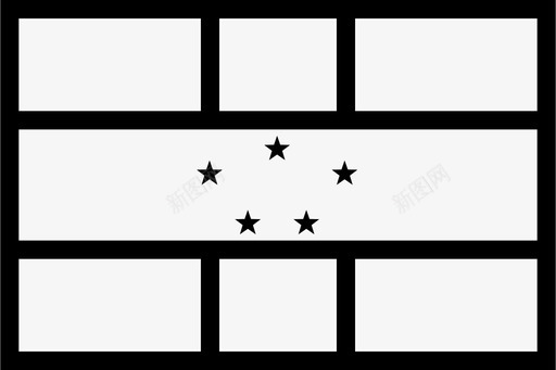 荷属安的列斯国旗波浪假期图标图标