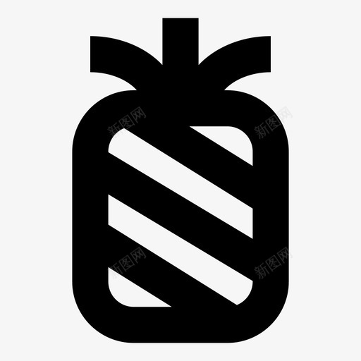 菠萝简单大图标svg_新图网 https://ixintu.com 图标lg 图标大 大图标 水果 简单 菠萝 食物
