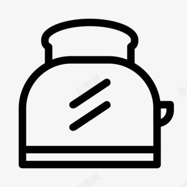 烤面包机切片面包烤箱图标图标