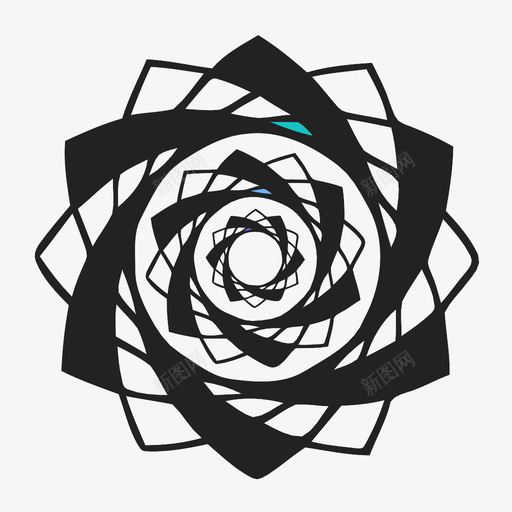几何几何形式插图图标svg_新图网 https://ixintu.com 几何形式 几何设计 图案 形状 插图 旋转 物体 玫瑰