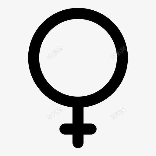 女性符号性别图标svg_新图网 https://ixintu.com 女孩 女性 性别 性别标志 洗手间标志 浴室标志 符号