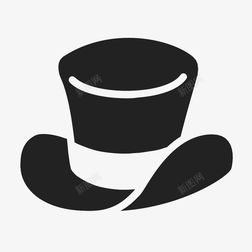 大礼帽图标svg_新图网 https://ixintu.com 大礼帽