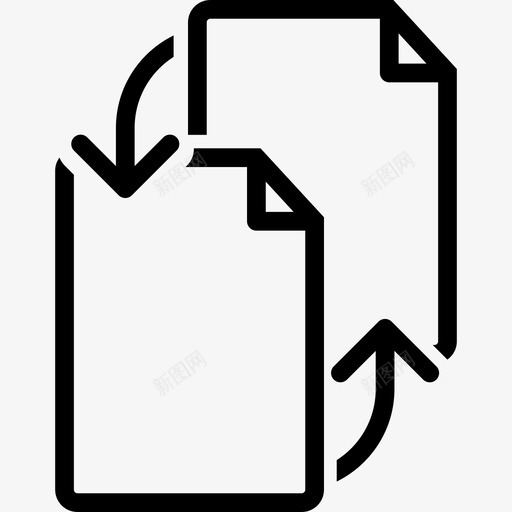 文件交换箭头基本应用图标svg_新图网 https://ixintu.com 基本应用 文件交换 箭头