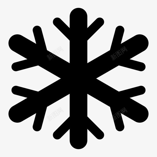 雪花暴雪降水图标svg_新图网 https://ixintu.com 冬天 天气 暴雪 降水 雪花