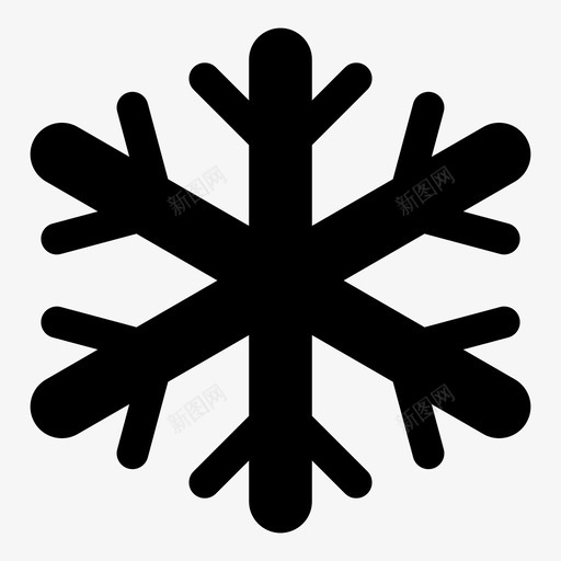 雪花暴雪降水图标svg_新图网 https://ixintu.com 冬天 天气 暴雪 降水 雪花