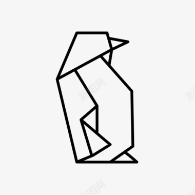 企鹅纸折纸图标图标