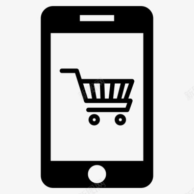 移动购物电子商务智能手机图标图标